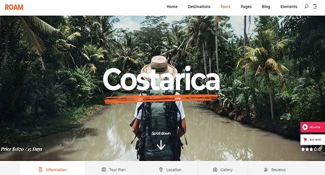 Giao diện web du lịch